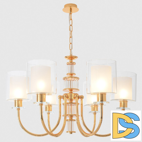 Подвесная люстра Crystal Lux ELENA SP6 GOLD