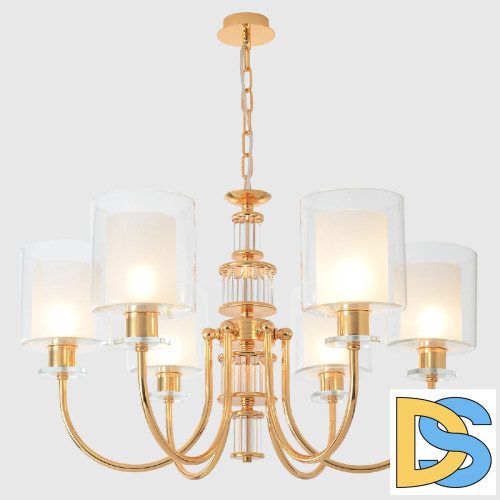 Подвесная люстра Crystal Lux ELENA SP6 GOLD