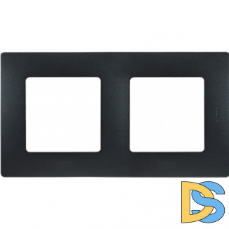 Рамка Legrand Etika 2-постовая антрацит 672582