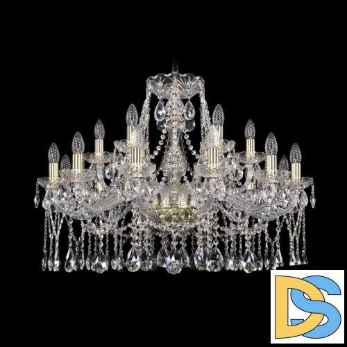 Подвесная люстра Bohemia Ivele Crystal 1413/12+6/300 G