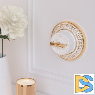 Рамка на 1 пост (белое золото) WL70-frame-01