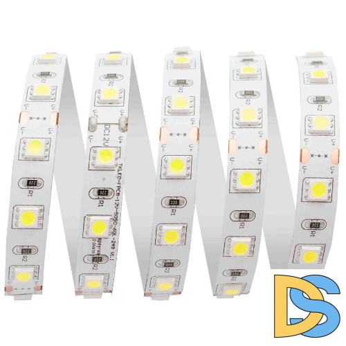 Светодиодная лента Apeyron 24В ПРО 14,4Вт/м smd5050 60д/м IP20 1100Лм/м 5м 6500К 00-309