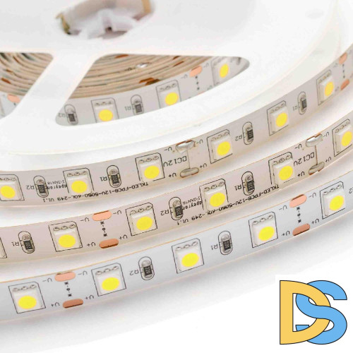 Светодиодная лента Apeyron 24В ПРО 14,4Вт/м smd5050 60д/м IP20 1100Лм/м 5м 6500К 00-309