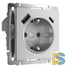 Розетка с заземлением, шторками и USB тип A+C Werkel (серебряный матовый) W1171765