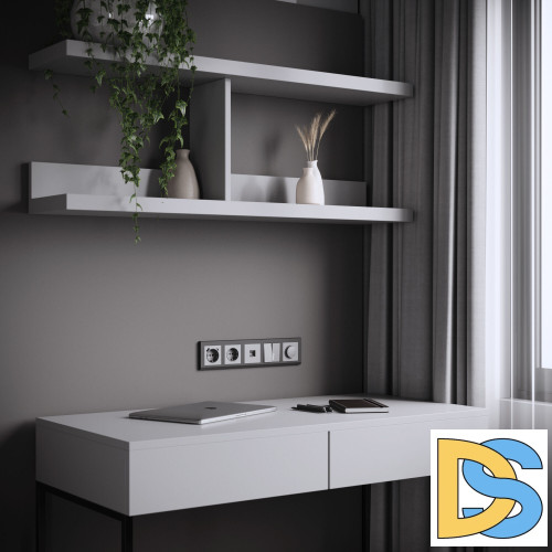 Розетка с заземлением, шторками и USB тип A+C Werkel (серебряный матовый) W1171765