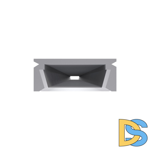 Профиль П-образный накладной Apeyron ширина ленты до 10мм (рассеиватель, заглушки - 2шт) 08-05