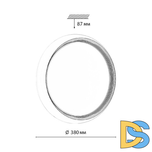 Настенно-потолочный светильник Sonex Tofiq black 7651/DL