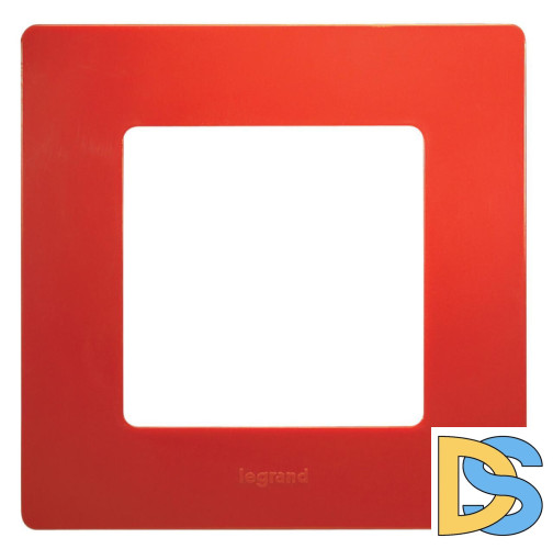 Рамка 1-постовая Legrand Etika красный 672531