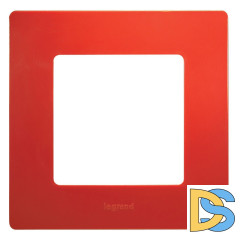 Рамка 1-постовая Legrand Etika красный 672531
