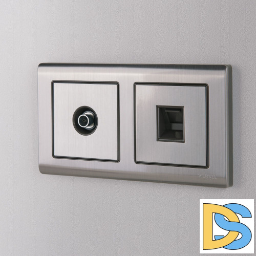 Розетка Ethernet RJ-45 Werkel (глянцевый никель) W1181002