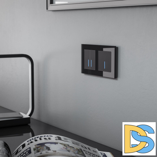 Умный сенсорный Выключатель одноклавишный Werkel (черный) W4510608