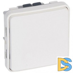 Выключатель-переключатель 1-клавишный Legrand Plexo IP55, Белый, 069611