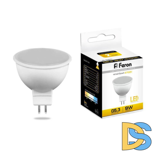 Лампа светодиодная Feron MR16 G5.3 9W 2700K Грибок матовая LB-560 25839