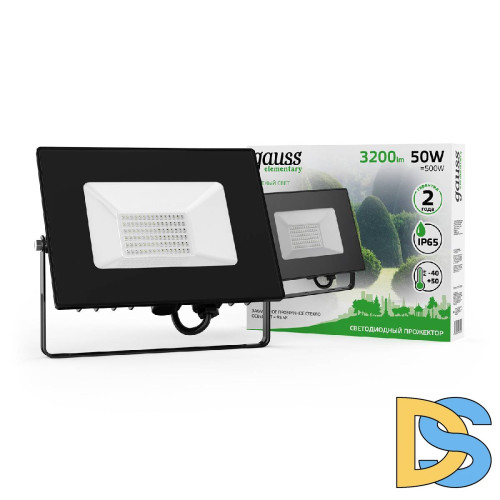 Прожектор светодиодный Gauss Elementary 50W 613100650