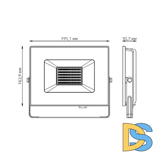 Прожектор светодиодный Gauss Elementary 50W 613100650