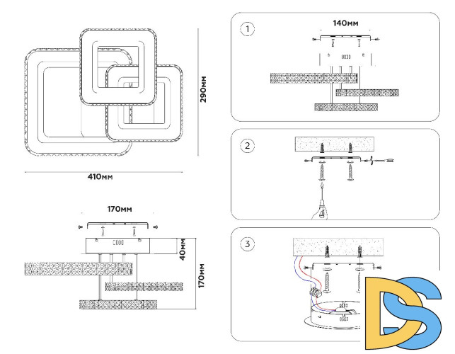 Потолочная люстра Ambrella Light Acrylica Original FA8877