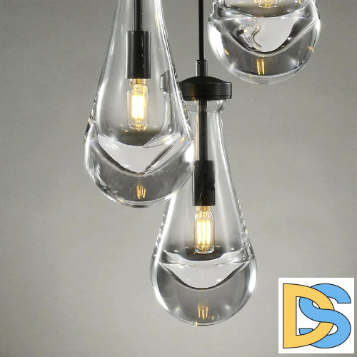 Подвесной светильник DeLight Collection Raindrop MT9093-1H black brushed gold