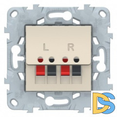 Розетка аудио для колонок 1-ая, Бежевый, серия Unica New, Schneider Electric