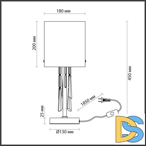 Настольная лампа Odeon Light Nicole 4886/1T