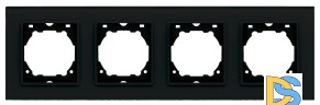 Рамка 4-я из закаленного стекла черная Vesta-Electric Exclusive Black