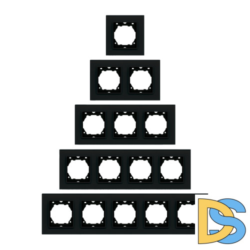 Рамка 4-я из закаленного стекла черная Vesta-Electric Exclusive Black