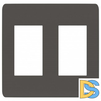 Рамка 2-ая (двойная), Дымчато-серый/Антрацит, серия Unica Studio, Schneider Electric