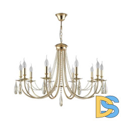 Подвесная люстра Crystal Lux Victoria SP10 Gold/Amber