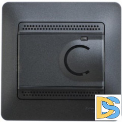 Терморегулятор для теплого пола, Антрацит, серия Glossa, Schneider Electric
