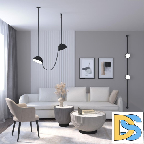 Трековый однофазный светильник Denkirs Belty Flow DK5561-BK