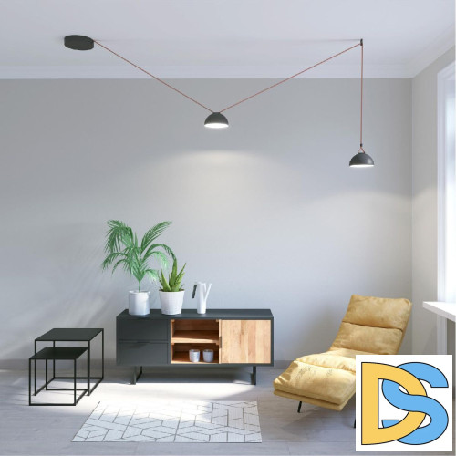 Трековый однофазный светильник Denkirs Belty Flow DK5561-BK