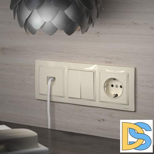 Розетка Ethernet RJ-45 Werkel слоновая кость W1181003 4690389155857