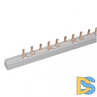 Шина-гребенка IEK типа PIN (штырь), 54 модуля, 3P, 63A, 1м, белый