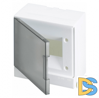 ABB Basic E Бокс настенный 6М серая прозрачная дверь (с клеммами), 6 мод. IP40