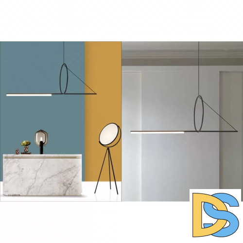 Подвесной светодиодный светильник iLedex Zoom 8075P/S-18W-3000K MBK-WH