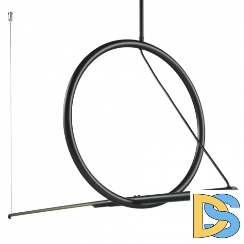 Подвесной светодиодный светильник iLedex Zoom 8075P/S-18W-3000K MBK-WH