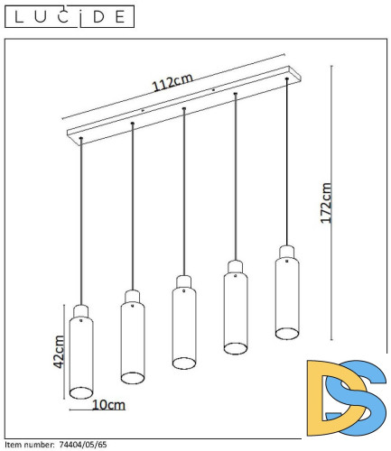Подвесной светильник Lucide ORLANDO 74404/05/65