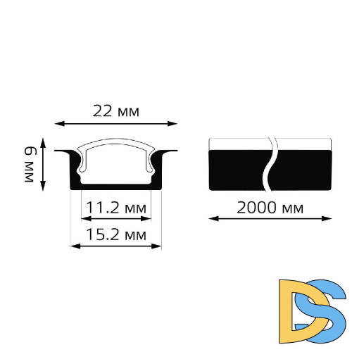Алюминиевый профиль Gauss BT414