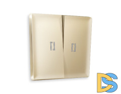 Лицевая панель для выключателя двухклавишного с подсветкой Ambrella Volt Alfa AP6040