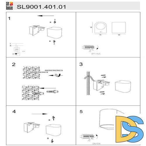 Уличный настенный светильник ST Luce Borgo SL9001.401.01