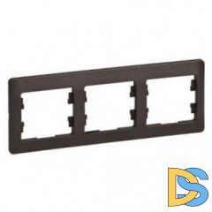 Рамка 3-ая (тройная), Шоколад, серия Glossa, Schneider Electric