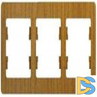 Рамка 3-ая (тройная), Дерево Дуб, серия Glossa, Schneider Electric