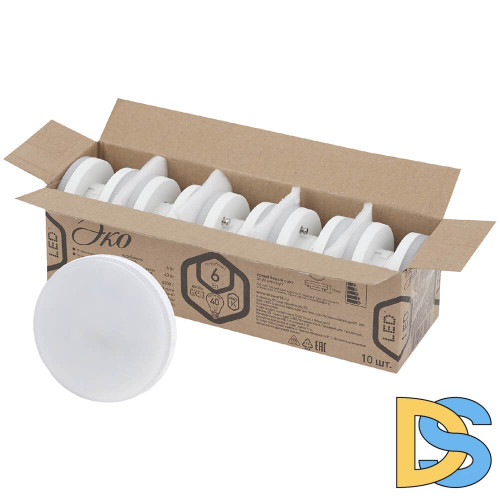 Лампа светодиодная ЭРА GX53 6W 4000K матовая ECO LED GX-6W-840-GX53 Б0036546