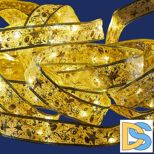 Гирлянда Uniel ULD-S1000-100/SCB/3AA WARM WHITE IP20 RIBBON UL-00010900