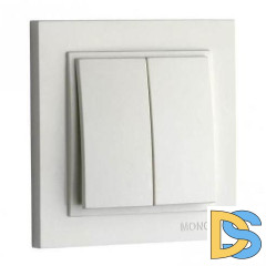 Выключатель двухклавишный Mono Electric Despina 10А 250В жемчуг 102-252525-102