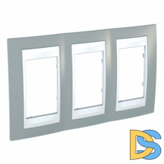 Рамка 3-ая (тройная), Серый/Белый, серия Unica, Schneider Electric