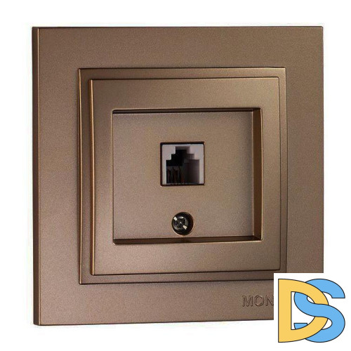 Розетка телефонная Rj45 Cat3 Mono Electric Despina бронза 102-232305-124