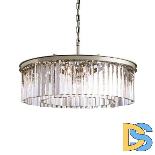 Подвесная люстра Delight Collection 1920s Odeon KR0387P-10B chrome/clear
