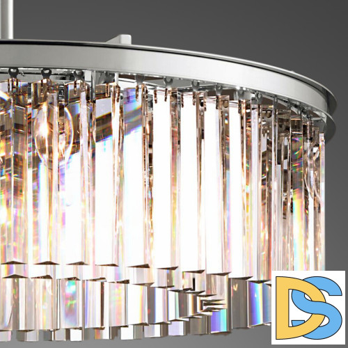 Подвесная люстра Delight Collection 1920s Odeon KR0387P-10B chrome/clear