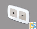 Лицевая панель для TV розетки Ambrella Volt Omega OP3730