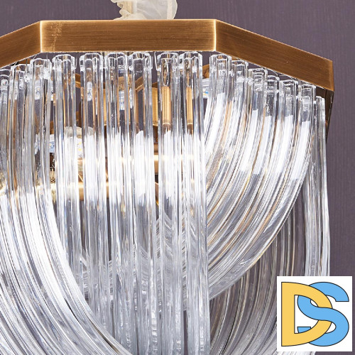Подвесной светильник Delight Collection Murano Glass A001-400 L4 brass/clear